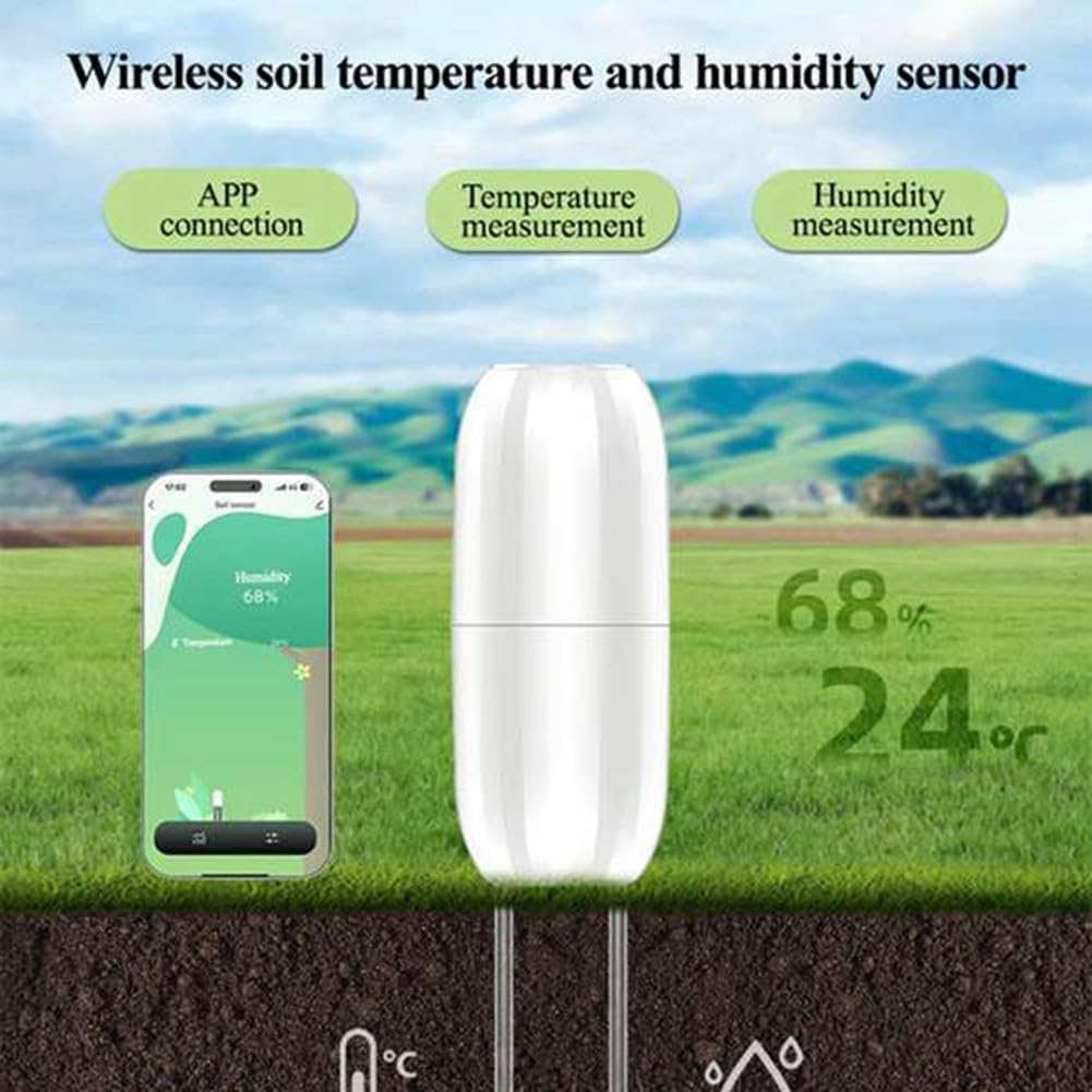 for smart for zigbee Bodentemperatur-Feuchtigkeitssensor für Tuya Genaue Bodenbeutelerkennung Sensor für Pflanzenüberwachung