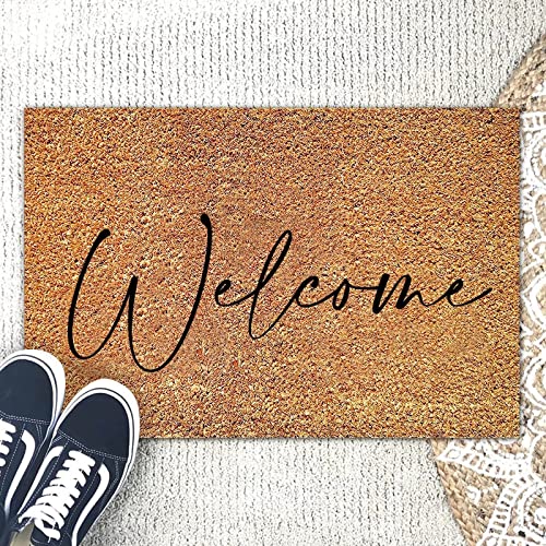 Welcome Rectangular Coir Doormat Doormats, Wedding Gift Life Quotes Floor Mats For Outdoor And Indoor Uses Home Décor 24X36In #TOP3