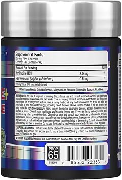 ALLMAX Essentials YOHIMBINE + RAUWOLSCINE - 60 Capsules - Supports Fat Burning & Suppresses Appetite - 60 Servings