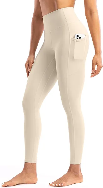 ENERBLOOM Women's Workout Leggings with Pockets Yoga Pants 25"/28" High Waisted Athletic Tights Soft Gym Lounge Activewear