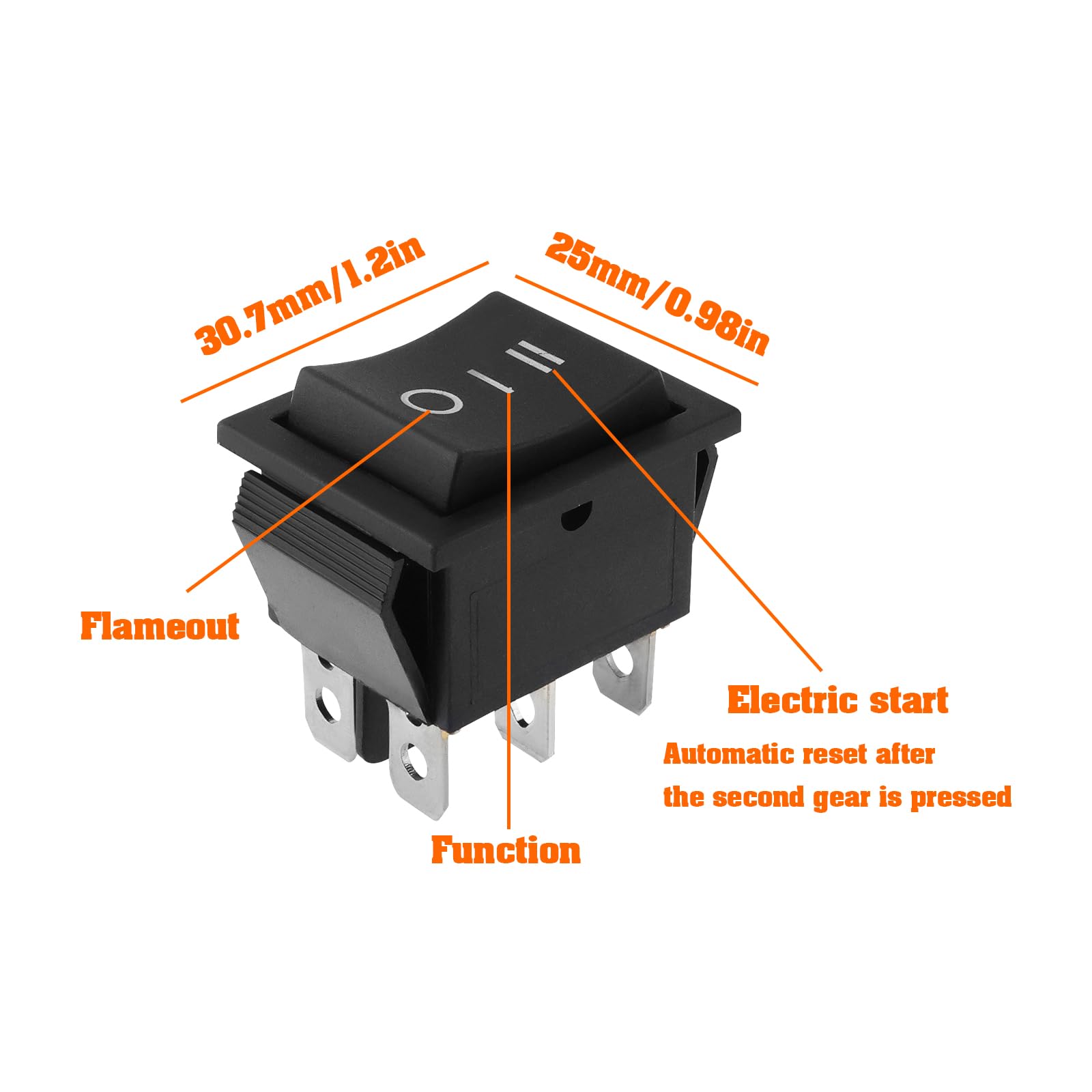 SING F LTD 2X 3-Position 6-Pin Start On Off Switch