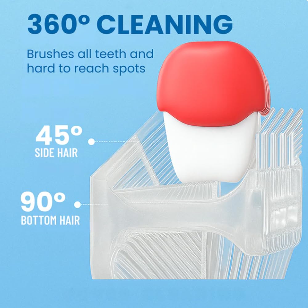 Dinobrush - Spazzolino Da Denti a 360 Per Bambini - 3 Modalità Pulizia，Rosa | Setole Morbide In Silicone Alimentare, Impermeabilità Ipx7, Adatto a Bambini Dai 2 Ai 12 Anni