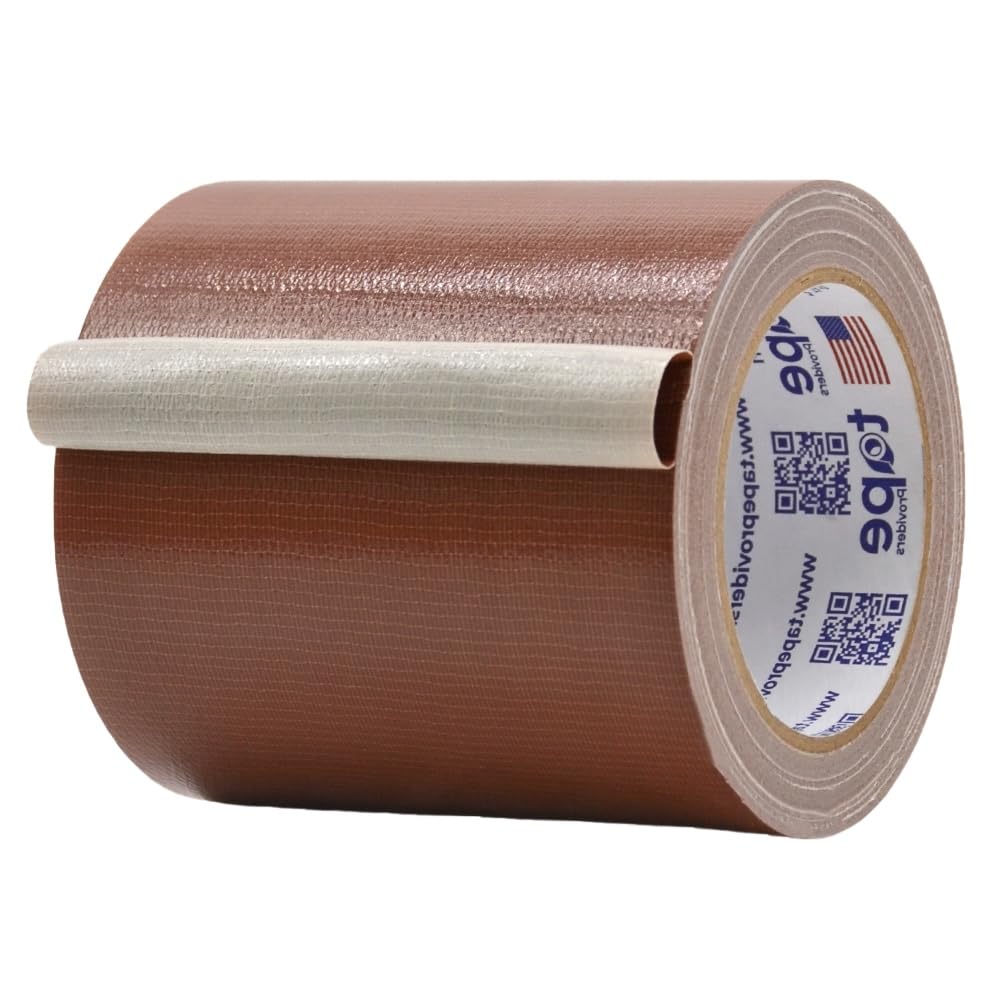 MAT Duct Tape Brown Industrial Grade, 5 inch x 60 ft. Waterproof, UV Resistant for Crafts, Home Improvement, Repairs, & Projects