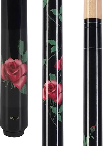 ASKA - Taco de billar (0.512in, arce canadiense), color negro y rosa