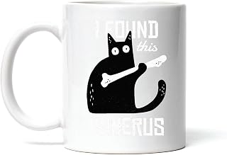 Funny Cat Gift I Found This Humerus Caption for Cat Lovers White Font 11oz 15oz White Coffee Mug