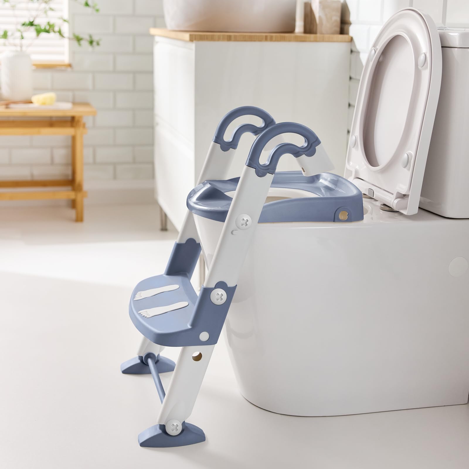 Istruttore per WC 3 in 1, 3 colori, per bambini, regolabile, blu