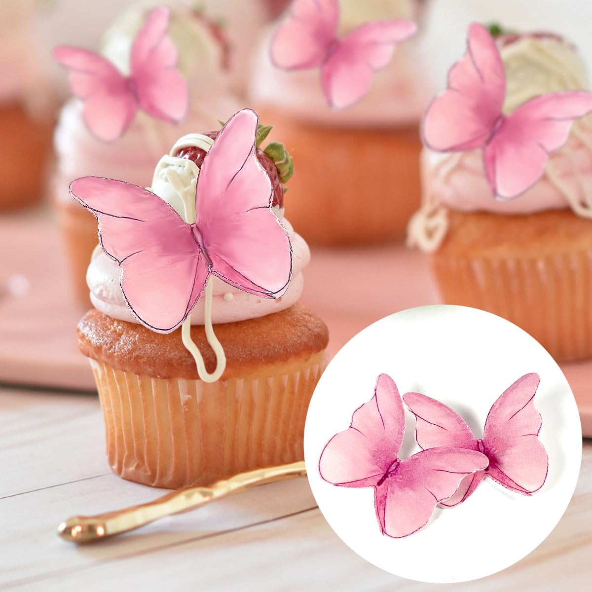 Monedas Arabes De Plata 36 Mariposas Comestibles De Oblea Para Decorar Cupcakes - Papel De Arroz, Varios Colores, Dulce 36 Unidades Mariposas