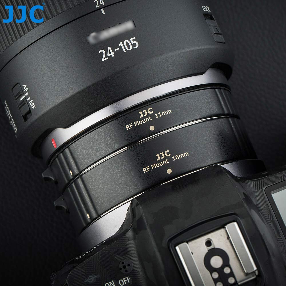 JJC 11mm/16mm Sets Metal Tubo de Extensión TTL Enfoque Automático AF para Canon RF Mount EOS R100 R Ra RP R3 R5 R5c R6 R6II R7 R8 R10 R50 Cámara Digital y Lentes RF Mount
