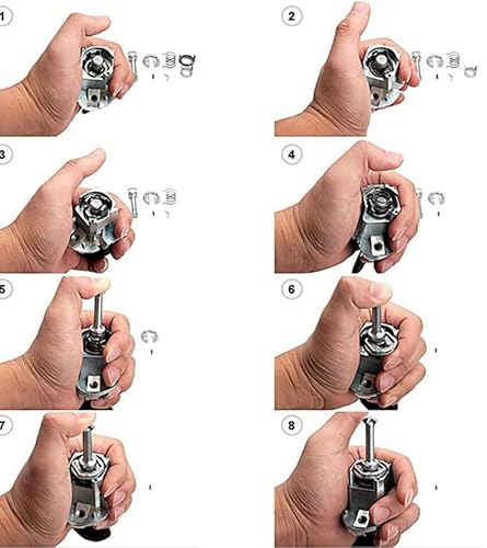 Miniatura 4 de 6 unidsset cerradura de puerta cilindro barril kit de reparación para BMW E46 323i 325i 328i 330i M3 51218244049