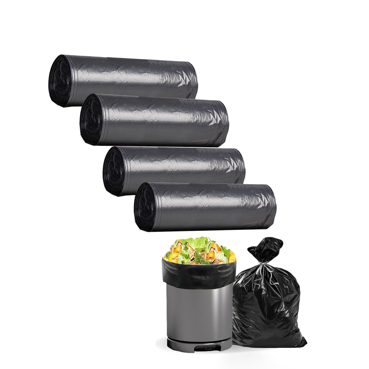 Black Garbage Bags - Leak Proof & Durable -7
