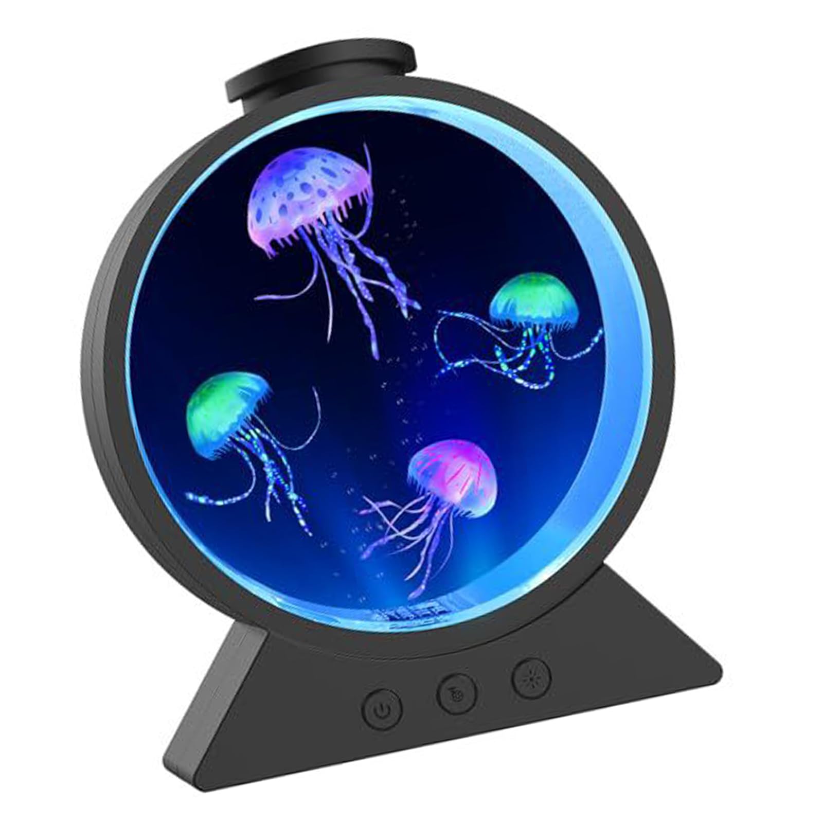 Piceioep Unique Bubble Lamp with Multicolor Lights and Water Movement Desk Light for Sensory Stimulation Jellyfish Motion Lamp