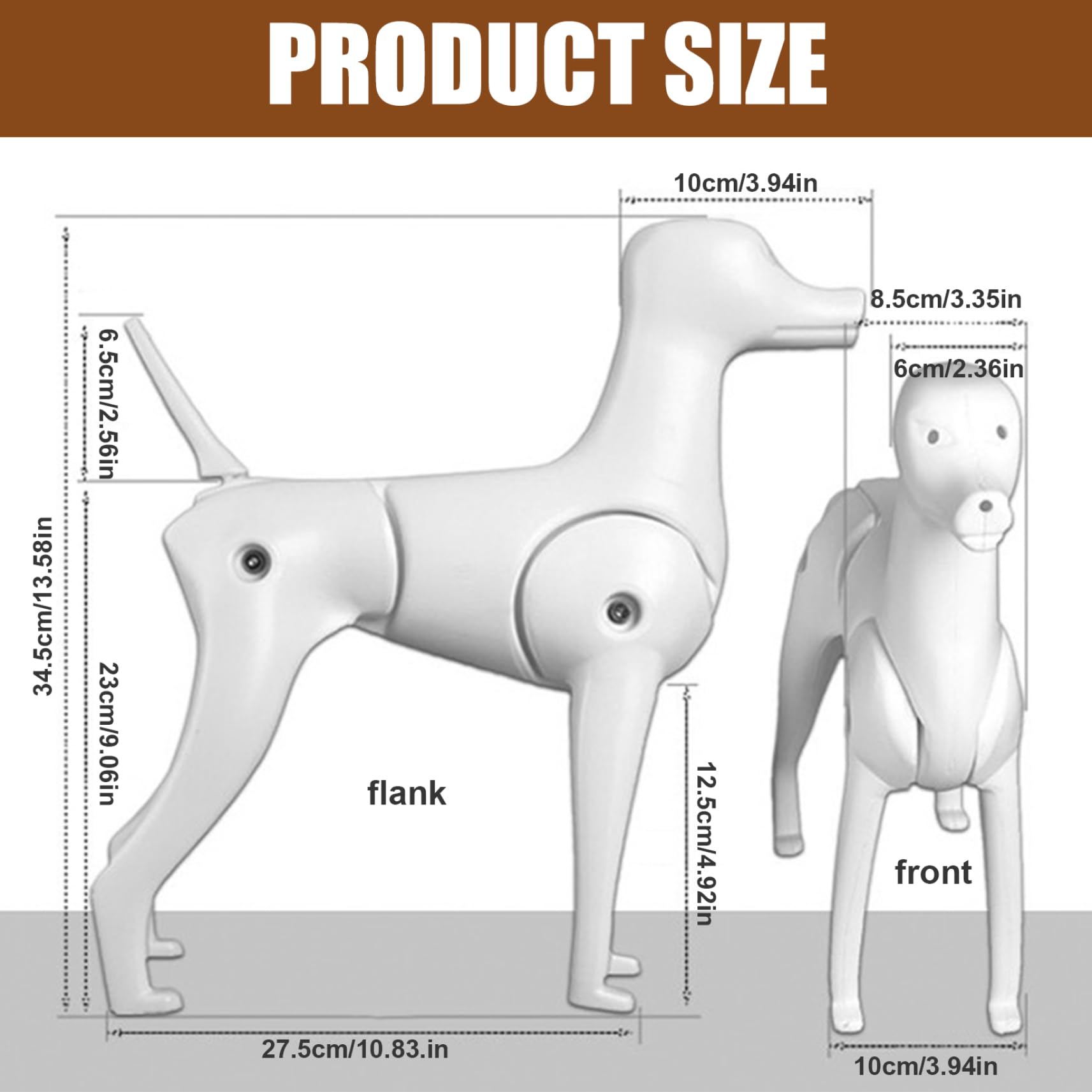 Modello per cani Mannequin, 2 in 1 Pomeranian & Poodle Dog Model, strumento di pratica di toelettatura per l'addestramento del toelettatore