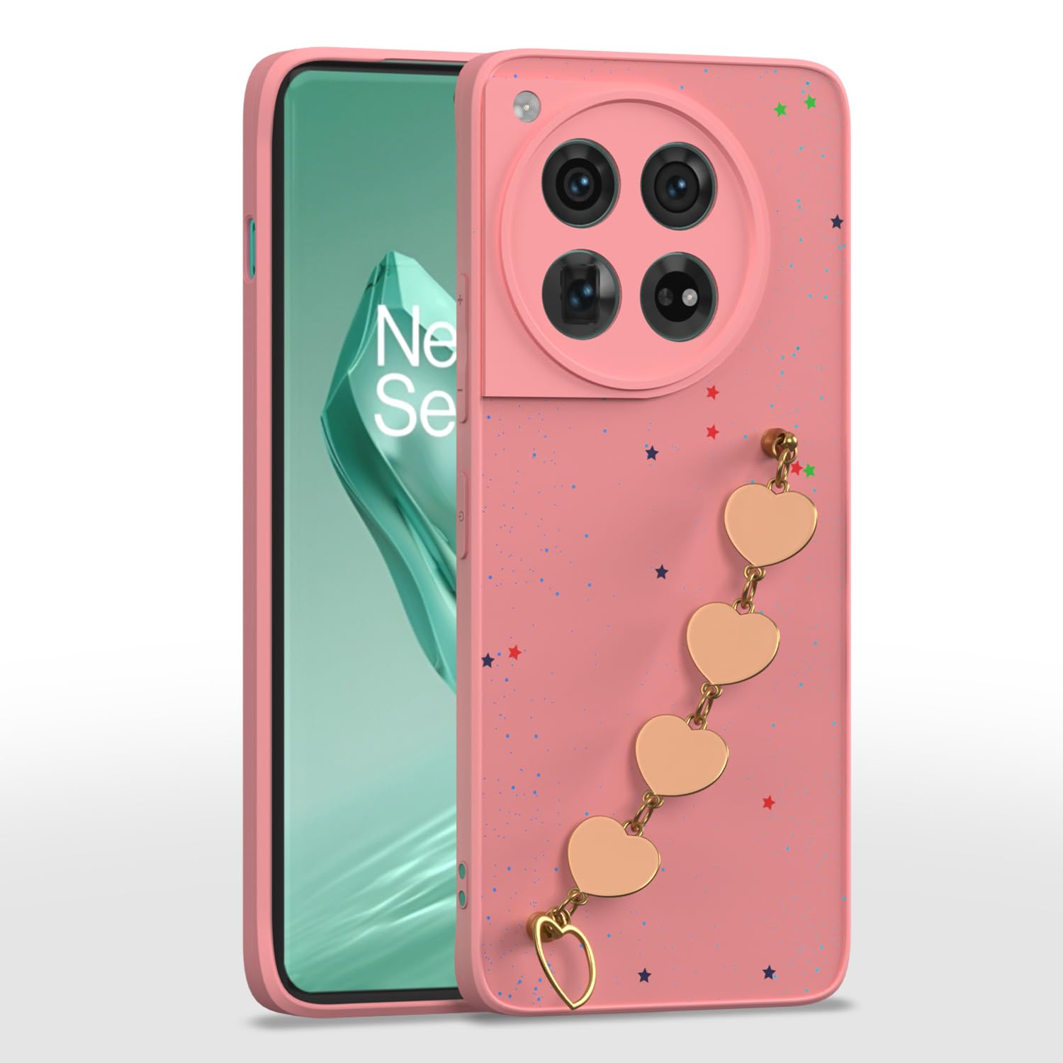 Pikkme OnePlus 12 5G Back Cover for Girls | Heart Shaped Metal Chain Blocks | Sparkling Soft TPU | Case for OnePlus 12 5G (Pink) (B0D5GSZZZ9) Amazon Price History, Amazon Price Tracker