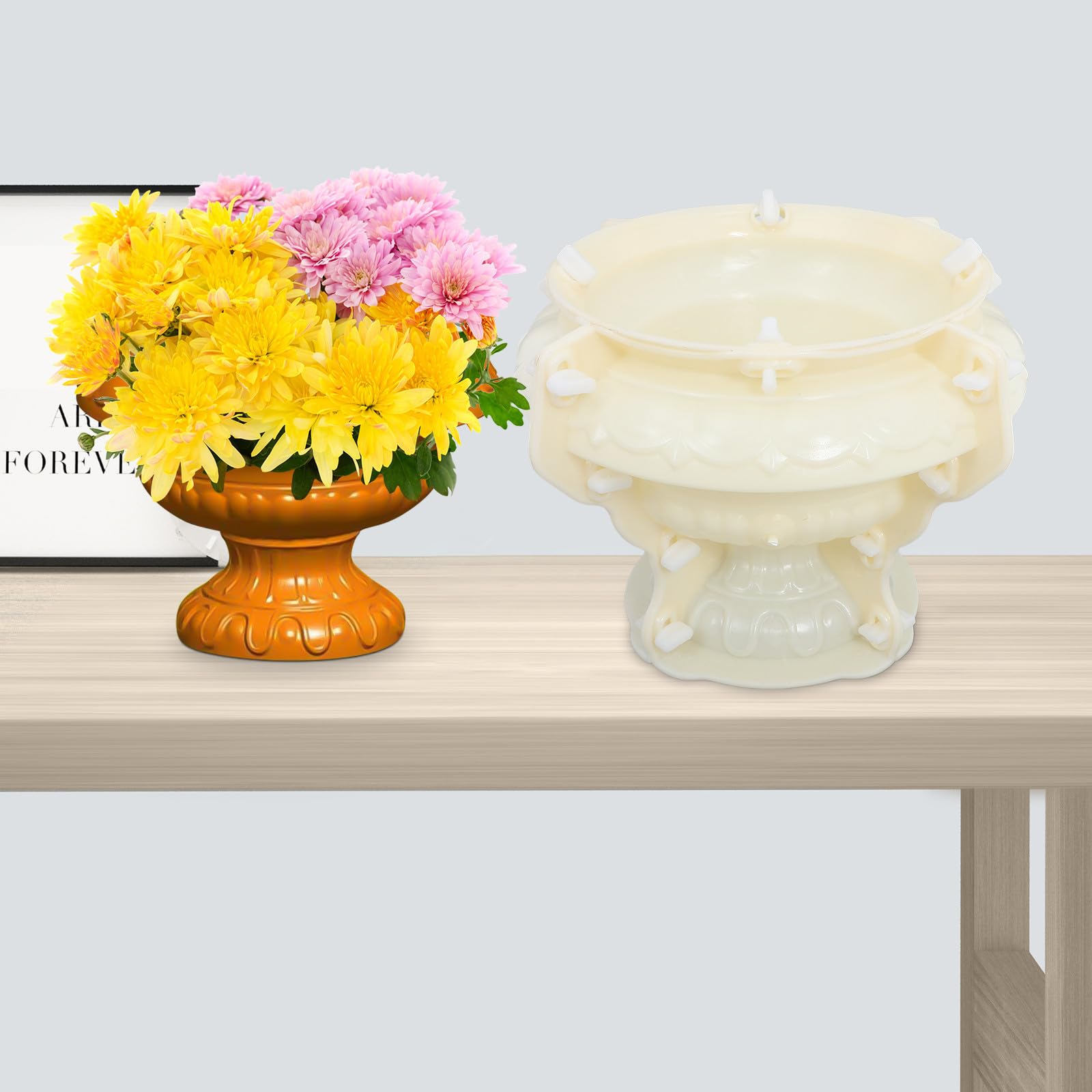 Molde de Hormigón para Macetas de Bonsái y Jardineras, Molde Artesanal de Plástico Resistente y Fácil de Usar para Exteriores y Jardines