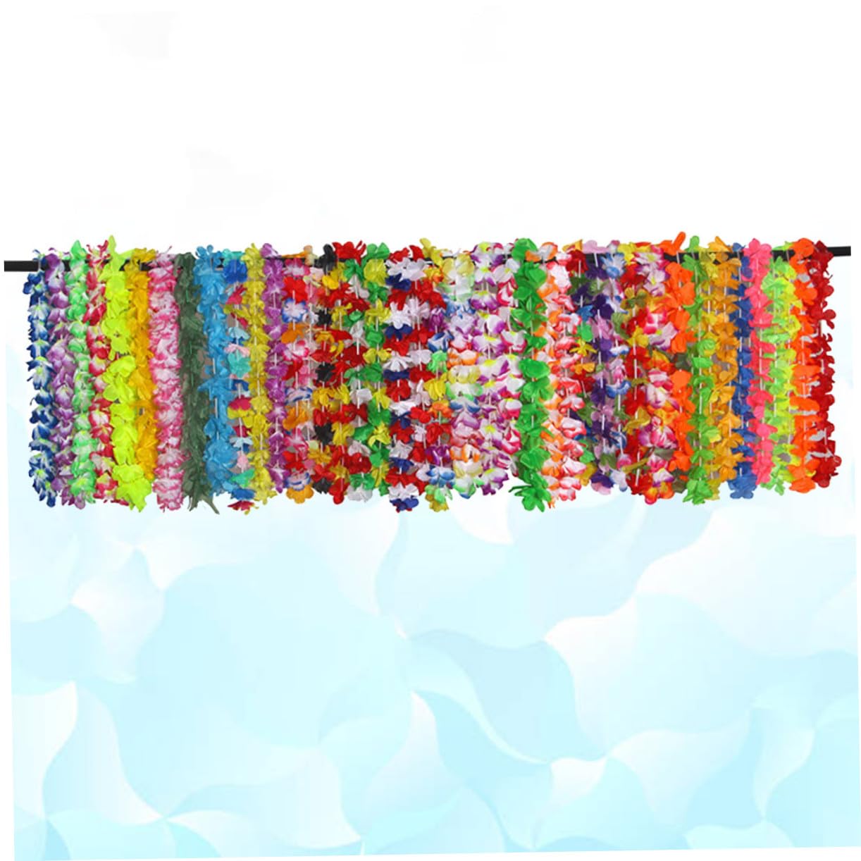 SOLUSTRE 42stücke Hawaii-blumenkette aus Künstlichen Blumen für Tropische Luau-Party-Accessoires Bunte Hawaii-Halskette für Strandfeste und Partydekorationen Zufälliger Stil