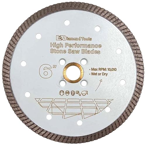 Miniatura 10 de Hojas de sierra de malla turbo de alto rendimiento de 10 pulgadas para porcelana, baldosas de cerámica, mármol, granito y otras piedras de