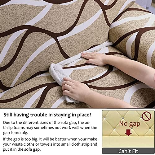 Sourcingmap Stretch Sofa Slipcover Elastic Sofa Cover Chair Loveseat Furniture Slipcovers Washable Floral Couch Cover, Large