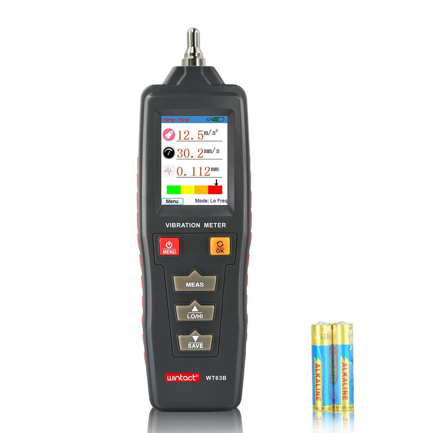 handheld digital vibration meter with acceleration displacement velocity measurement