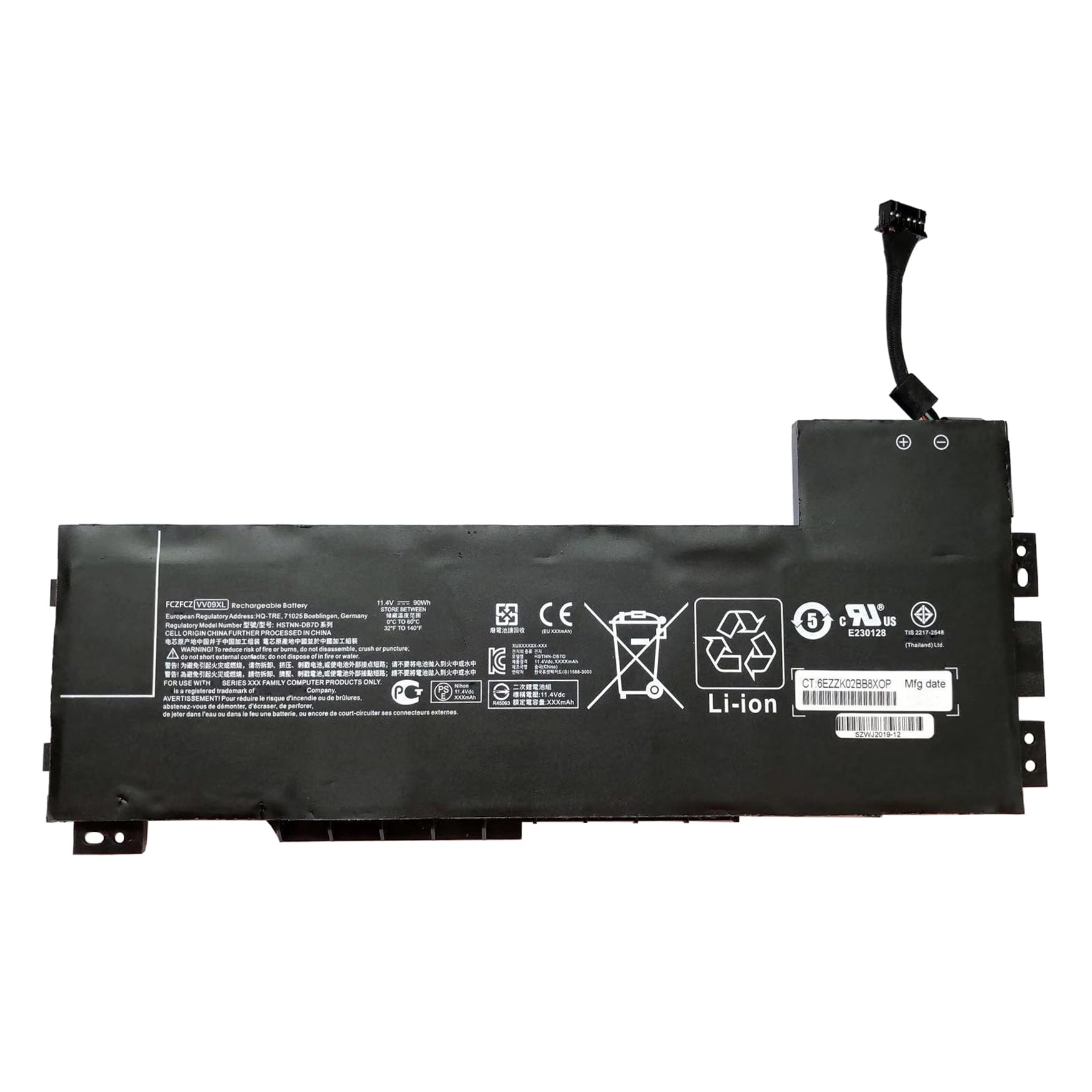 Amazon.com: FCZFCZ VV09XL Battery 90Wh Replacement for HP ZBook 15