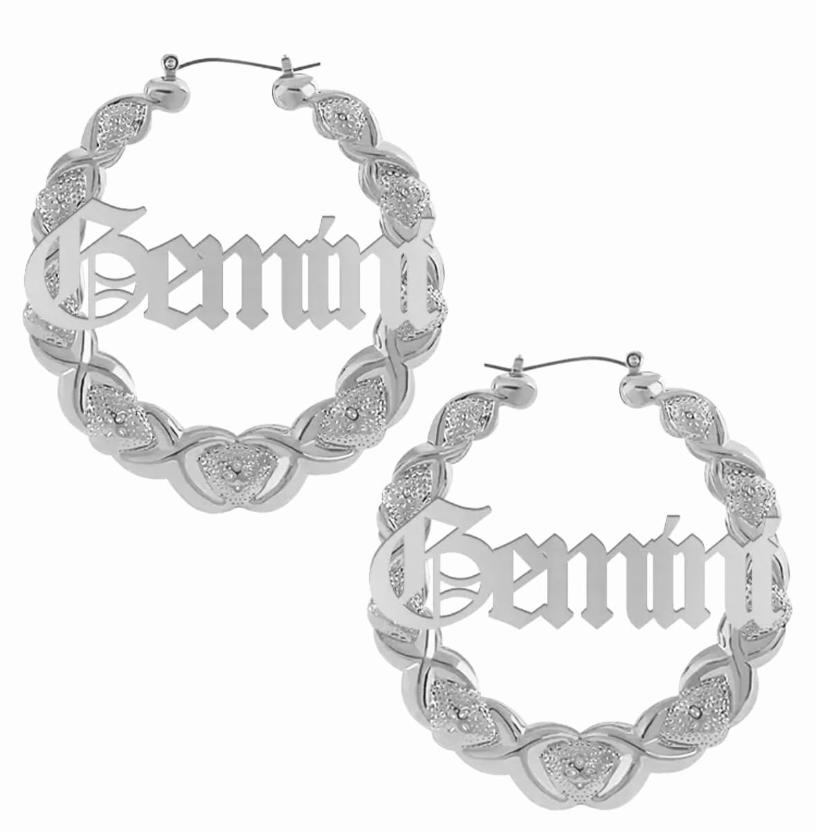 Zodiac Bamboo Hoop XOXO Earrings