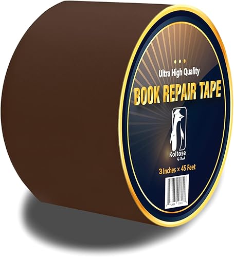 Cinta de encuadernación marrón, cinta de reparación de libros de tela marrón para carpetas de libros, cinta de bisagra de tela marrón, cinta de