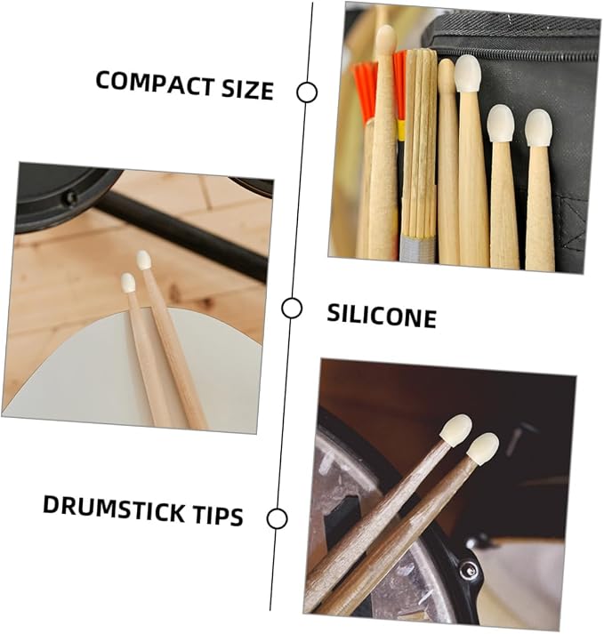 20 tapas de silicona para puntas de baquetas miniatura 9