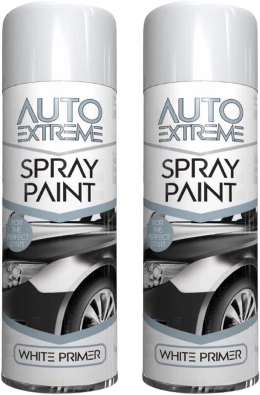 GSV Essentials White Primer Spray Paint, Matte Finish Primer Paint, Quick Dry Primer Spray for Multi-Surface Wood, Plastic, Metal DIY (250 ML, 2 PCS)