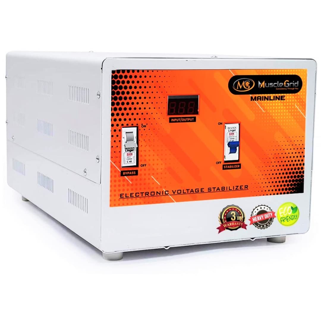 MuscleGrid 15KVA Beast Series Copper Wired Heavy Duty 12000w Electricity Bill Reducer Mainline Voltage Stabilizer for Home (15KVA 130v-280v) 2024 Model (B0B2KLT2XG) Amazon Price History, Amazon Price Tracker