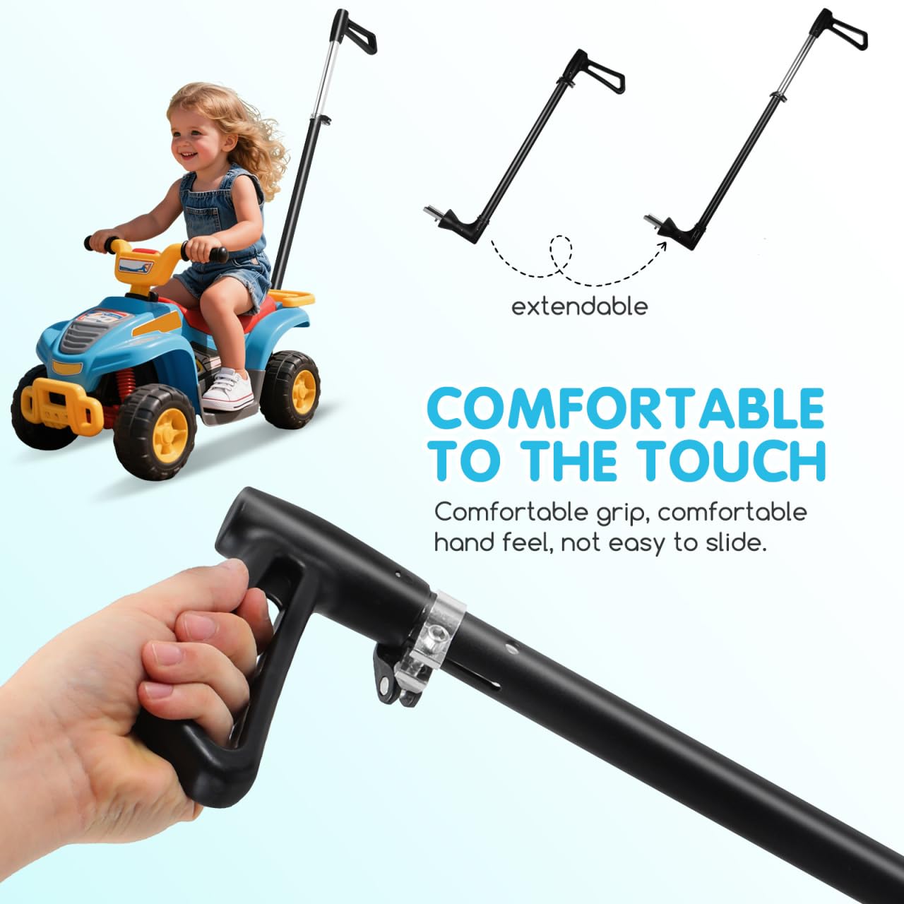 WOONEKY Empuñadura deslizante para cochecito ergonómica Robus Negro Accesorios para excursiones