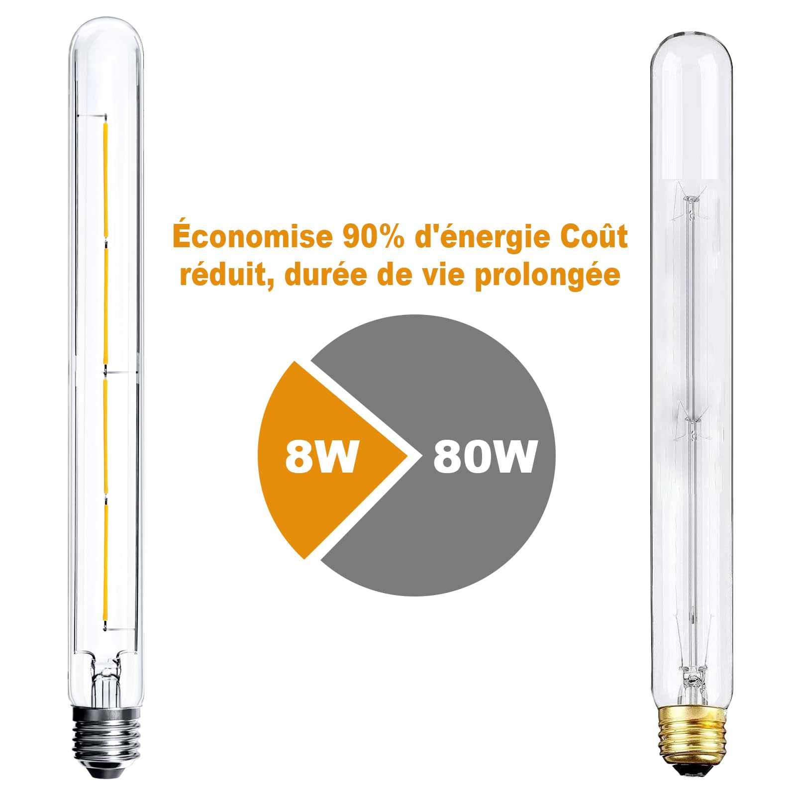 BRIMAX Ampoule LED E27 Dimmable 8W 2700K 300mm T30