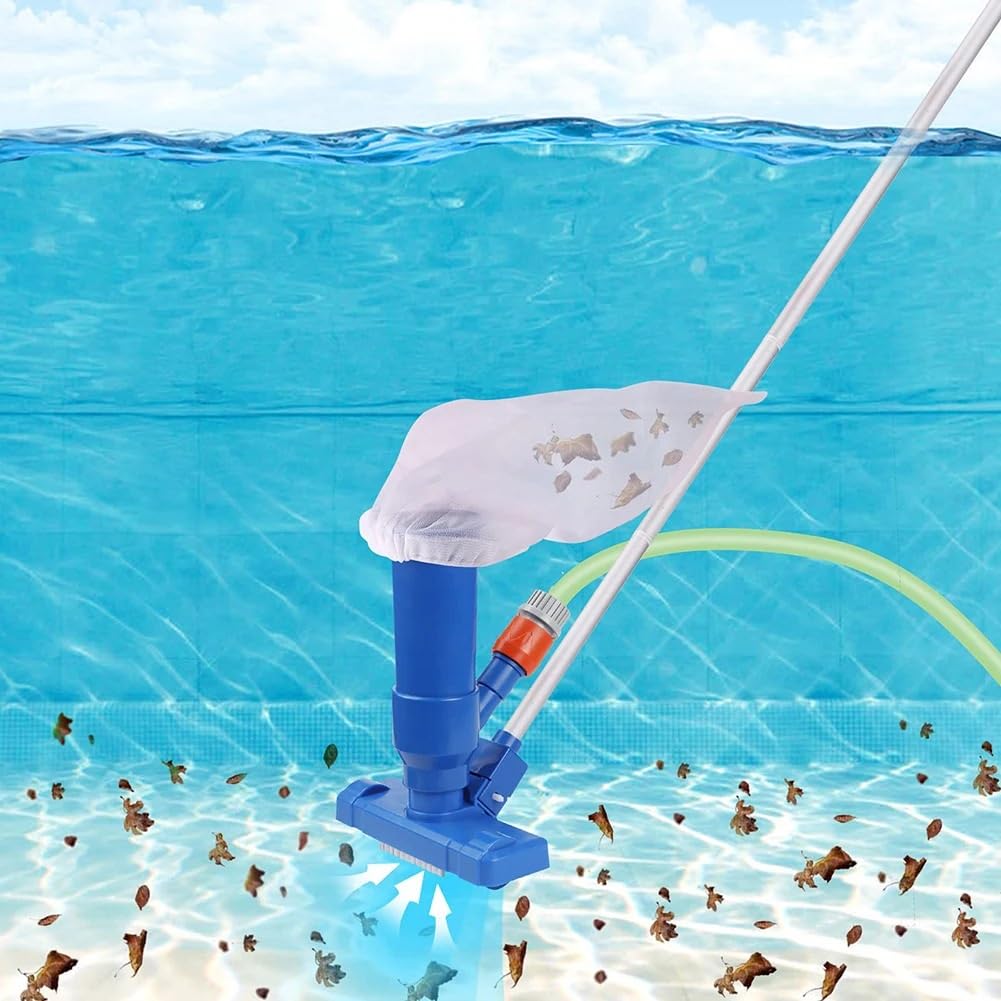 Kit Limpieza Piscina Pool maintenance kit Kit de limpieza por aspiración para piscinas Limpiador de fondo de piscinas Red de limpieza de filtros de piscina Skimmer Herramienta para piscinas(No Handle)