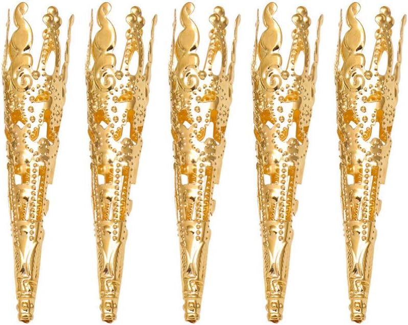ARTIBETTER Long Trumpet Flower Holder 5-Petal Filigree Bead Caps Metal Cone End Caps for Jewelry Making DIY Crafting 100 Pieces 1.61X0.31X0.31 Inch