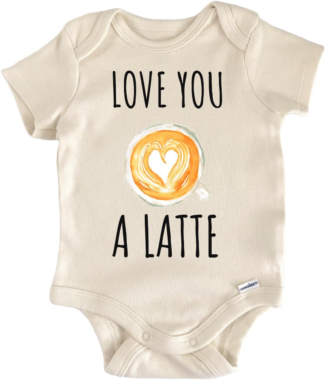 Love You Latte Coffee Espresso Beans Baby Gift Baby Bodysuit