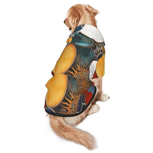 Color Jigsaw Puzzle Dog Hoodie – Soft & Breathable Polyester