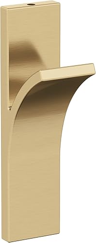 Amerock HBX37014CZ  Apex Gancho decorativo de pared de una sola punta  Gancho de bronce champán para abrigos, sombreros, mochilas, bolsas  Ganchos