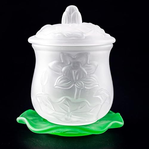 QINLANG 1 taza de cristal blanco para altar, taza de agua de Buda, taza de oferta para altar, suministros budistas