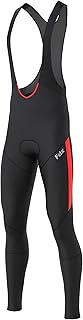 FDX Men’s Cycling Bib Tights - Windproof 3D Padded Cycle Trousers, Italian Thermal Super Roubaix Water Resistant Lightweight Bib Pants, Winter Biking Bottom