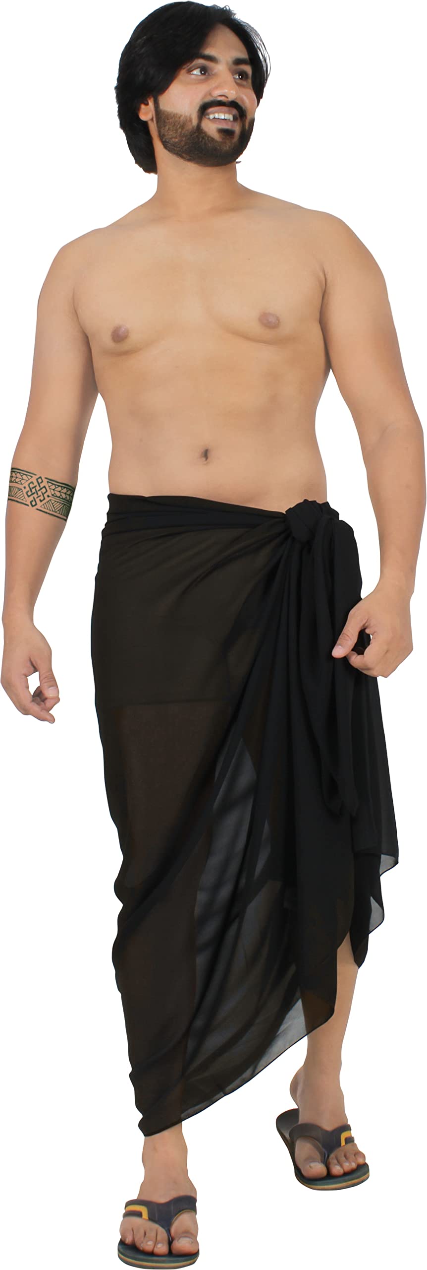 LA LEELA Men's Casual Vacation Sarong Pareo Wrap