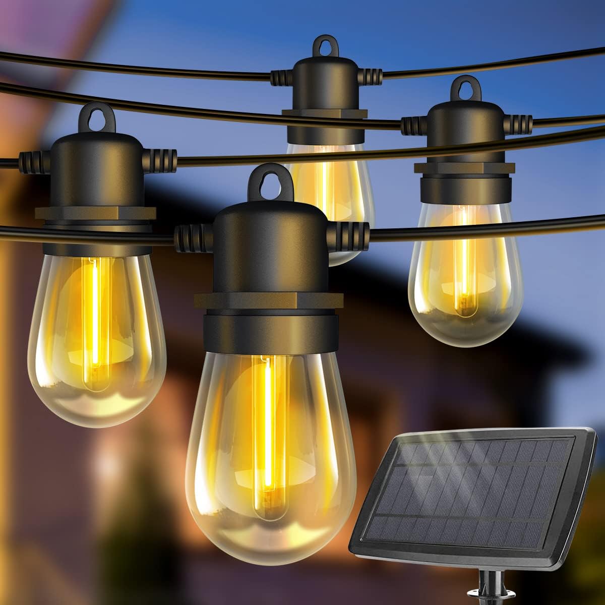 Solar String Lights Outdoor Waterproof 50FT,CRAZYART LED Patio Pro