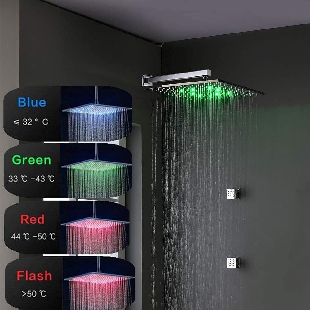Suреr Chеар 🛒 Backnets Shower System,12 Inch Wall Mounted LED Rain Shower Head System with Body Jets and Handheld, Shower Faucet Fixture Set, Backnets Can Use All Options at A Time (Polished Chrome) Bеѕt Cуbеr Dеаlѕ 🔥 Backnets Shower System,12 Inch Wall Mounted LED Rain Shower Head System with Body Jets and Handheld, Shower Faucet Fixture Set, Backnets Can Use All Options at A Time (Polished Chrome)