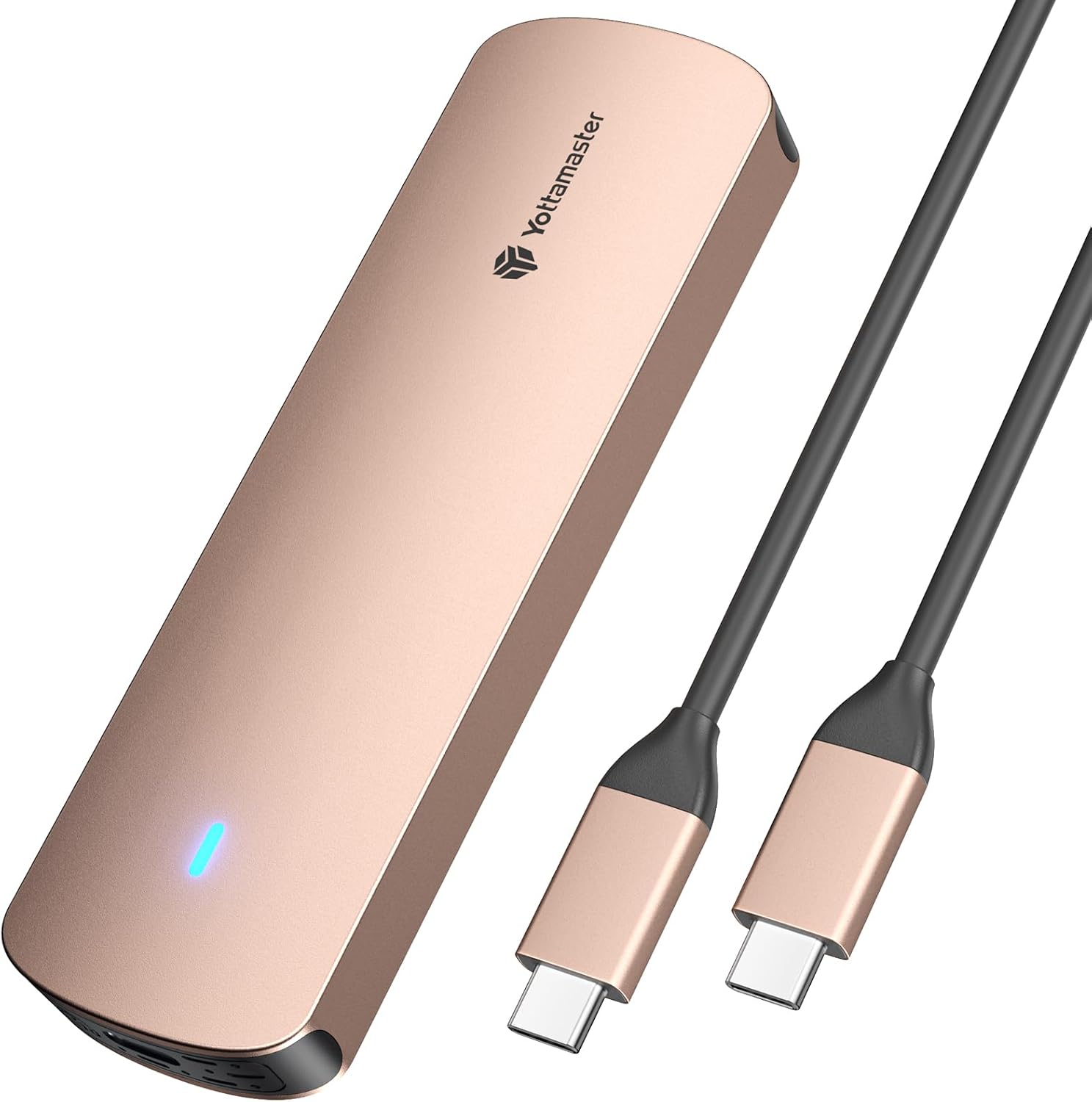 Yottamaster M.2 NVMe SATA SSD Enclosure, USB 3.2 Gen 2 10Gbps Adapter