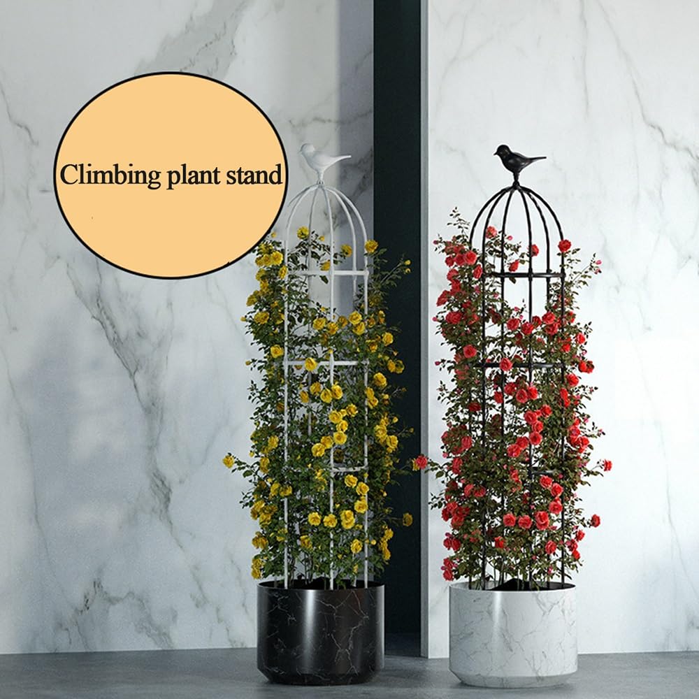 Traliccio da Giardino Obelisco per Rampicanti Farm And Garden Colonna di Rose 180x50cm 230x50cm 280x50cm 330x50cm Gabbia per Pomodori (Color : Black, Size : H230x D50cm(7.5x1.6ft))