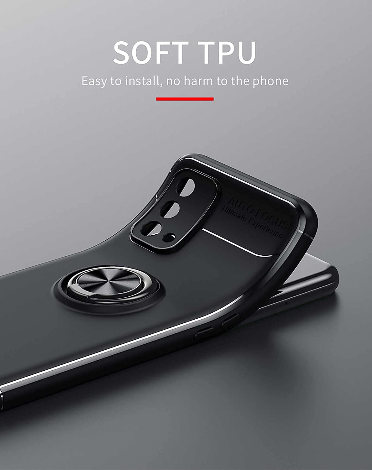 PIXFAB Per Oppo A74 5G Caso, Antigraffio Antiurto Sottile Gel Gomma [ Protettiva] Copertura Della Cassa Del Telefono Copertura Magnetica [ Cavalletto] Con [Rotazione 360] Custodia Per Oppo A74 5G