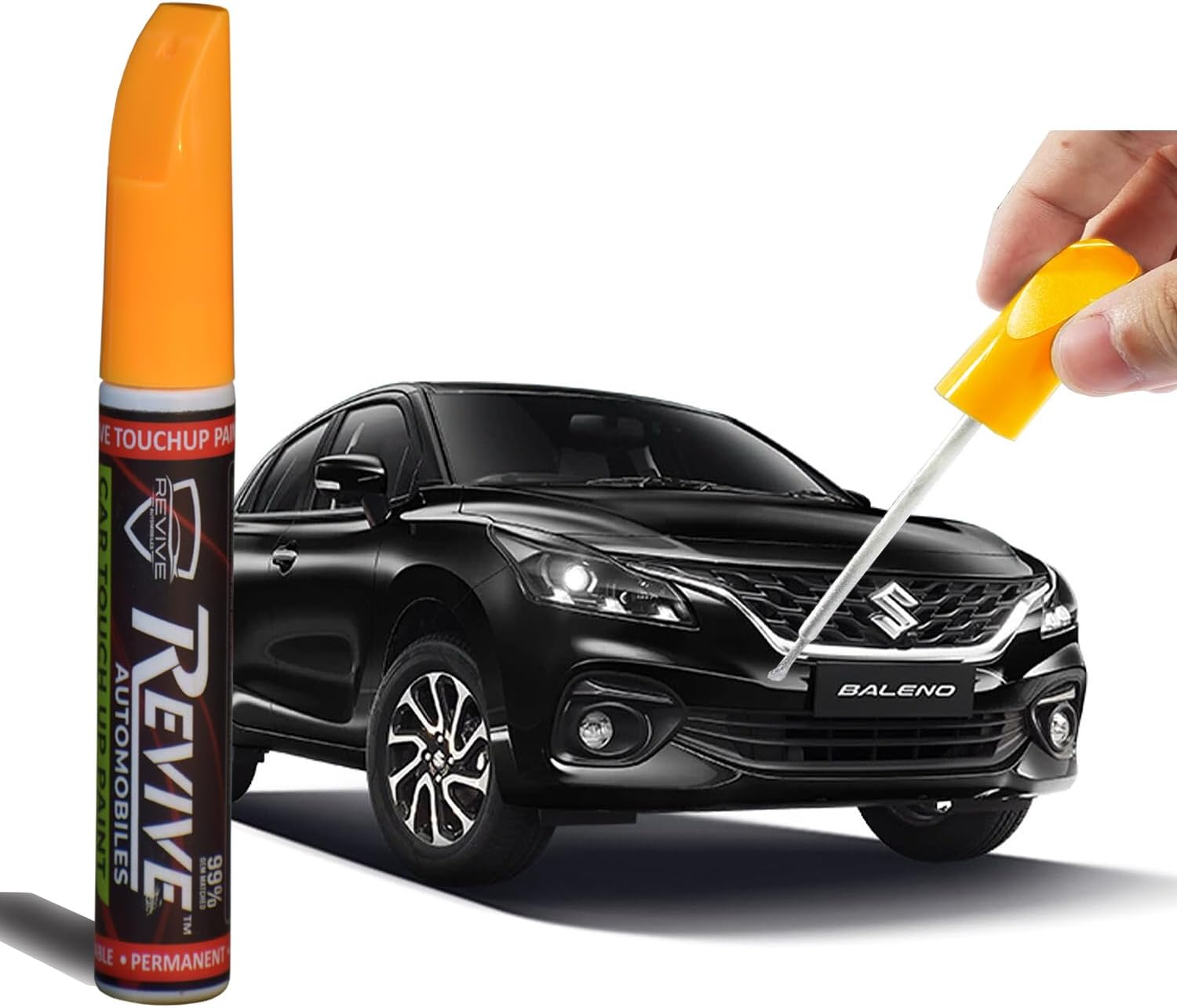Suzuki Baleno colors Revive touchup paint pen, factory Quality & matched 2K paint (Bluish Black (ZJ3))