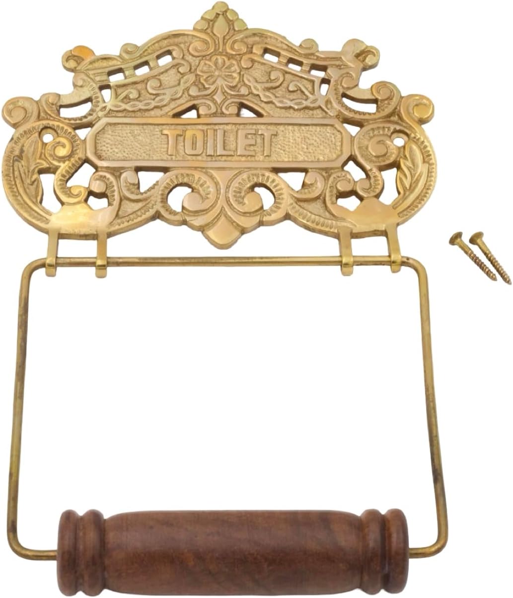 Wall Mounted French Style Brass Toilet Paper Holder