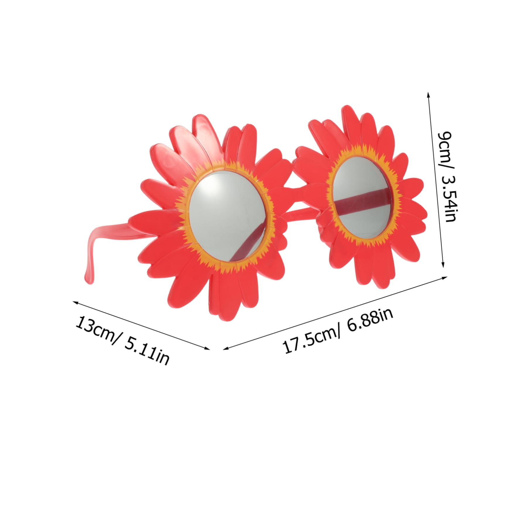 Ipetboom 4pcs Sunflower Glasses Props Funny Party Glasses for Cosplay Round Sunglasses Light Weight Sturdy Unique Design Perfect for Bar Beach Dance Party