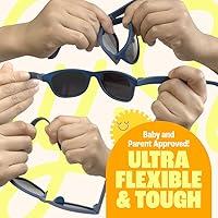 Vista 4 de Gafas de sol polarizadas para bebé con correa, lentes de sol flexibles irrompibles para bebés recién nacidos de 0 a 24 meses