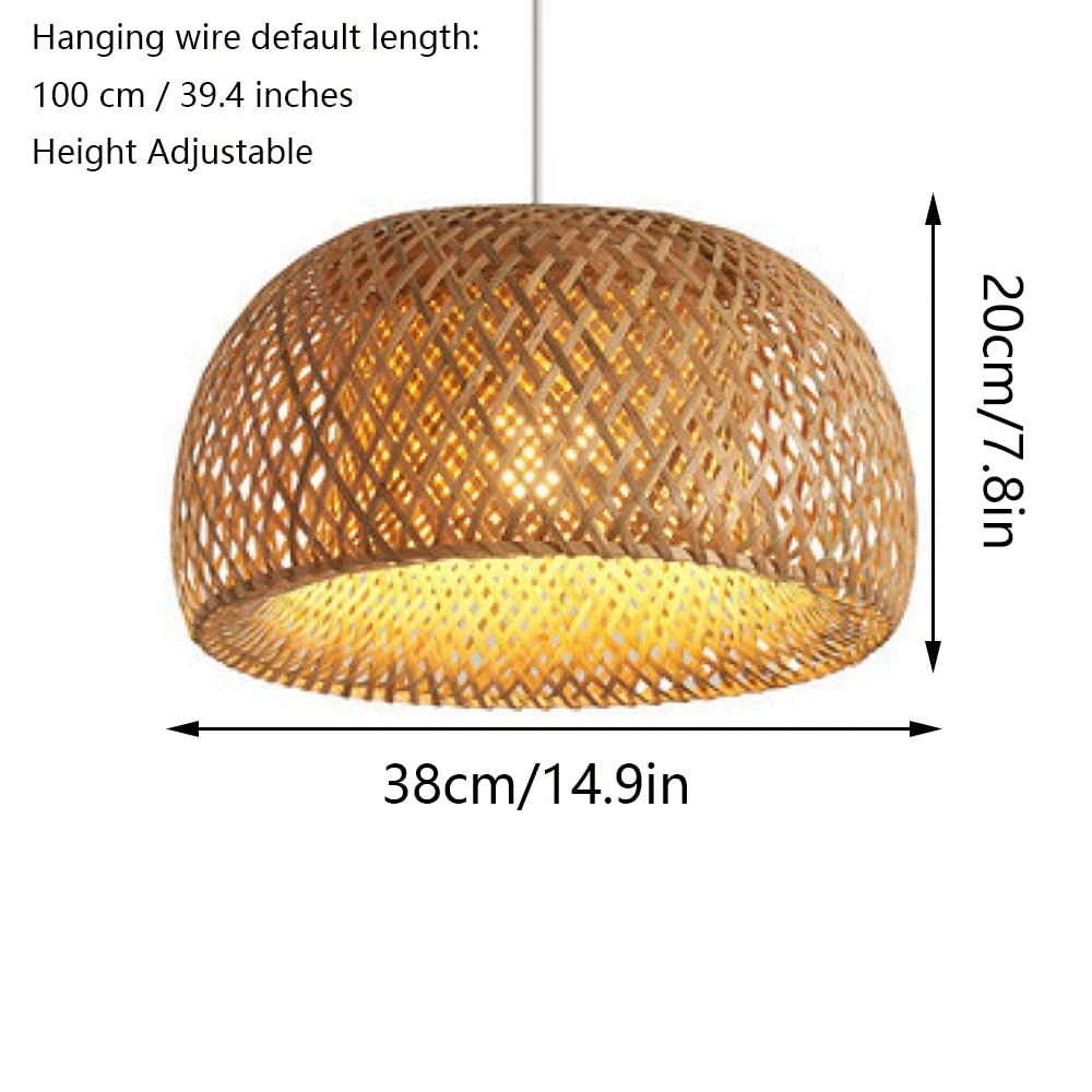 Lampada a Sospensione in Vimini, Paralume per corridoio, soffitto, Stile Asiatico, Nido d'uccello Naturale, Illuminazione Interna, Lampada a Sospensione in bambù e Rattan, Lampada per Soggiorno,