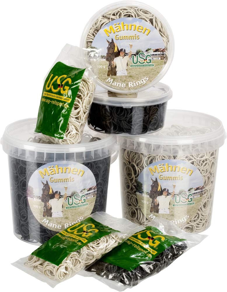 USGMane Rubber Rings in Box, 15 mm, 100 geter, White