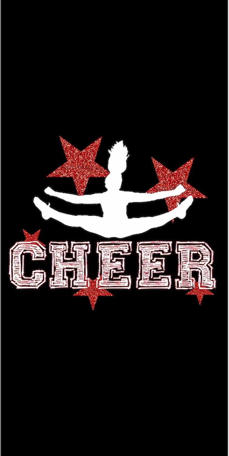 CafePress Cheer Black Red 30"x60" Absorbent Cotton Back, Soft Beach, Pool Towel